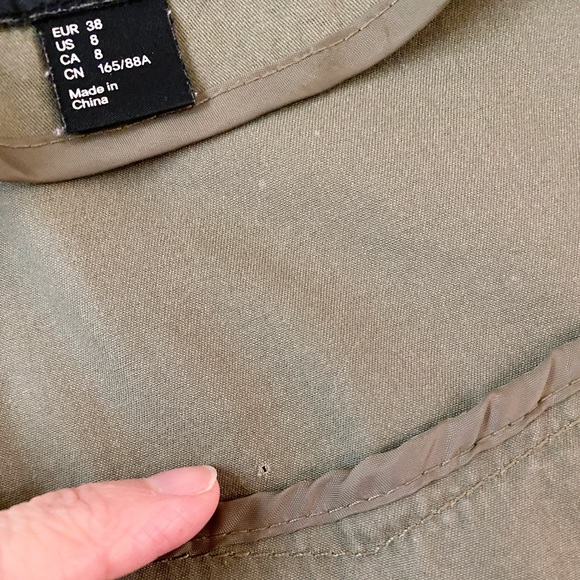 H&M army-style utility jacket, Sz. S - Picture 6 of 7